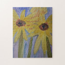 Sommar-Gulten: Solblommor Jigszawa Puzzle Pussel