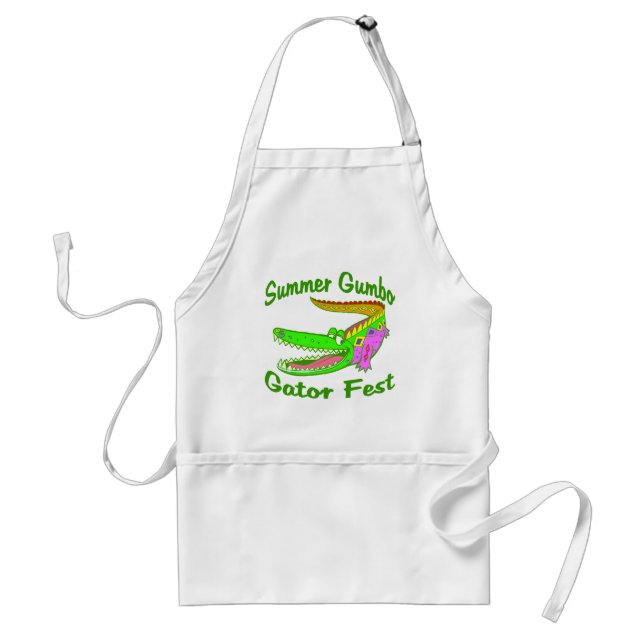 Sommar Gumbo Gator Fest Förkläde (Framsidan)
