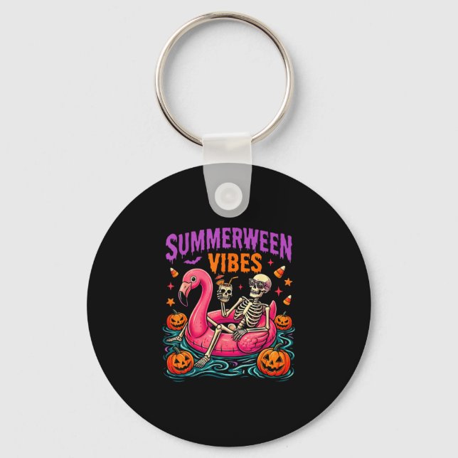 Sommar halloween skelett kostym läskig nyckelring (Framsida)
