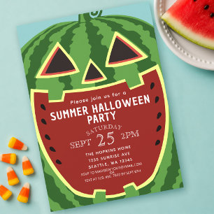 Sommar Halloweenfest Vattenmelon Jack-o-Lykt Inbjudningar