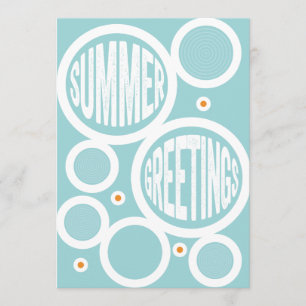 Sommar Hälsning Circles Flat Kort