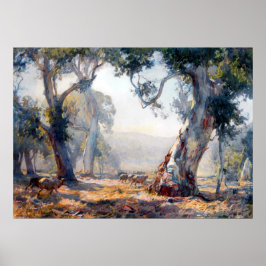 Sommar Hans Heysen 1909 Australisk Konst Poster