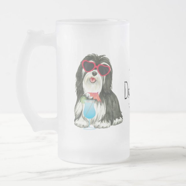 Sommar Havanese Frostat Ölglas (Vänster)
