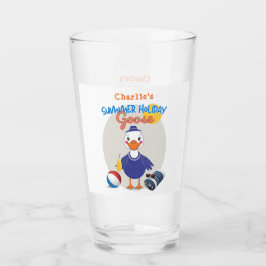 Sommar Helgdag Goose Beach Thated Cute Tecknad Glaskopp