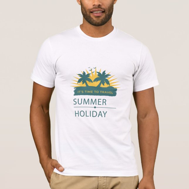Sommar-Helgdag - liggande T Shirt (Framsida)