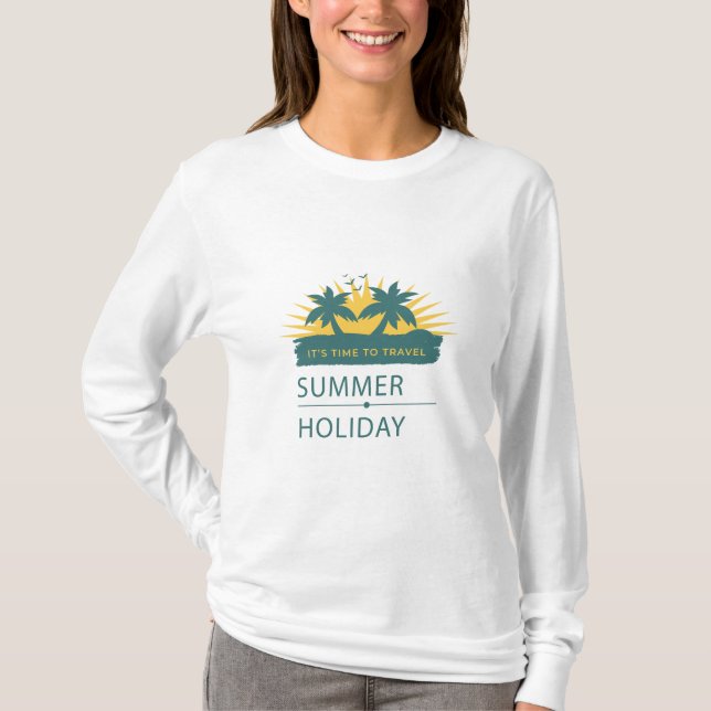Sommar-Helgdag - liggande T Shirt (Framsida)