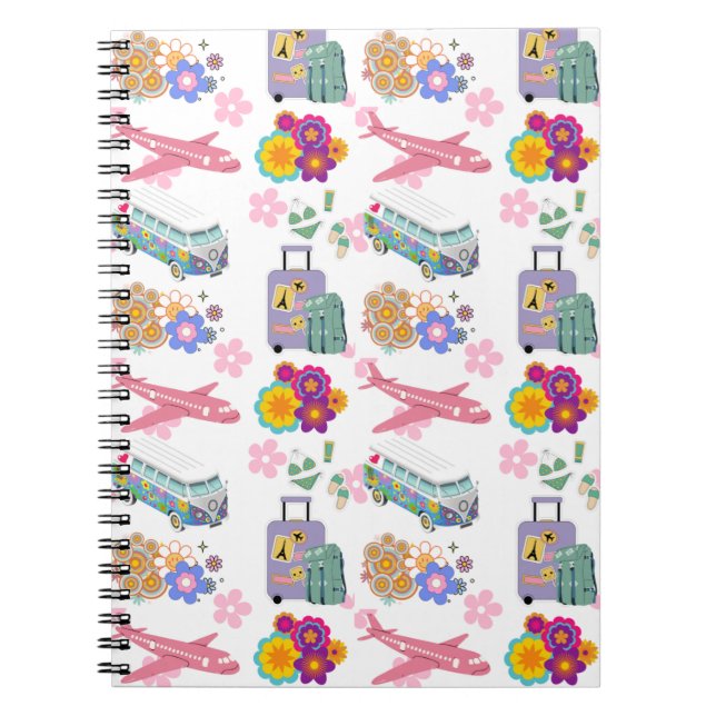 Sommar-Helgdag-resevaceringsdesign Spiral-anteckni Anteckningsbok (Framsidan)