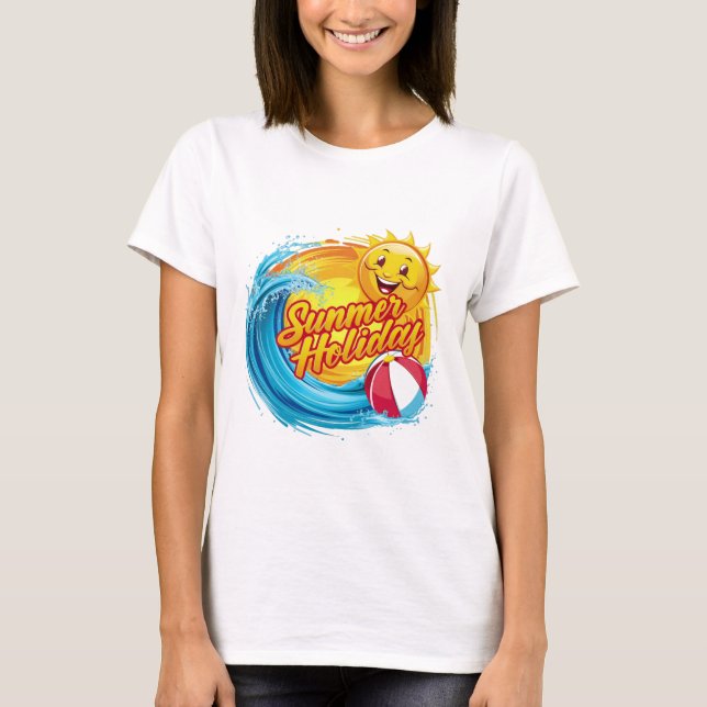 Sommar Helgdag T Shirt (Framsida)