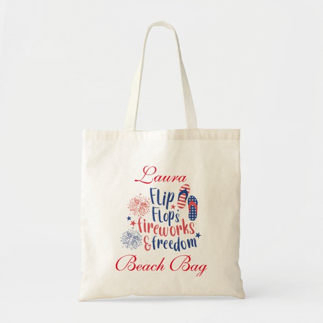 Sommar Helgdagars Flip Flop Beach Bags Tygkasse (Framsidan)