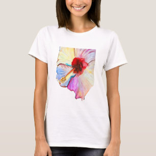 Sommar hibiskus akvarell konst t shirt