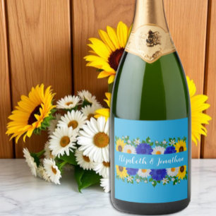 Sommar Himlar Blue Blommigt Bröllop