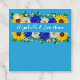 Sommar Himlar Blue Blommigt Bröllop Gåvor Etiketter