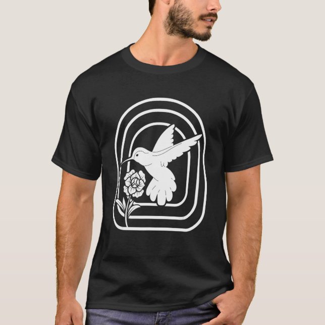 Sommar Hummingbird with Flowers Colibri bird Owner T Shirt (Framsida)