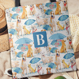 Sommar Hundar Colorful Personlig Monogram Mönster Tygkasse