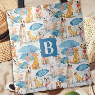 Sommar Hundar Colorful Personlig Monogram Mönster Tygkasse