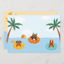 Sommar hundar på stranden