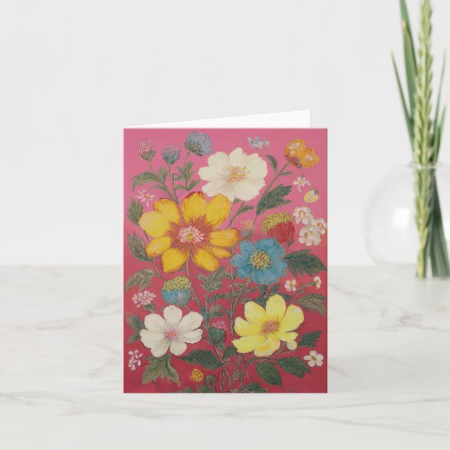 Sommar i Bloom Stationery Tack Kort (Framsida)