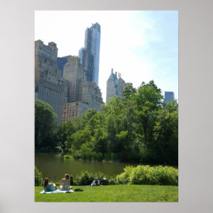 Sommar i Central Park - New York City - affisch