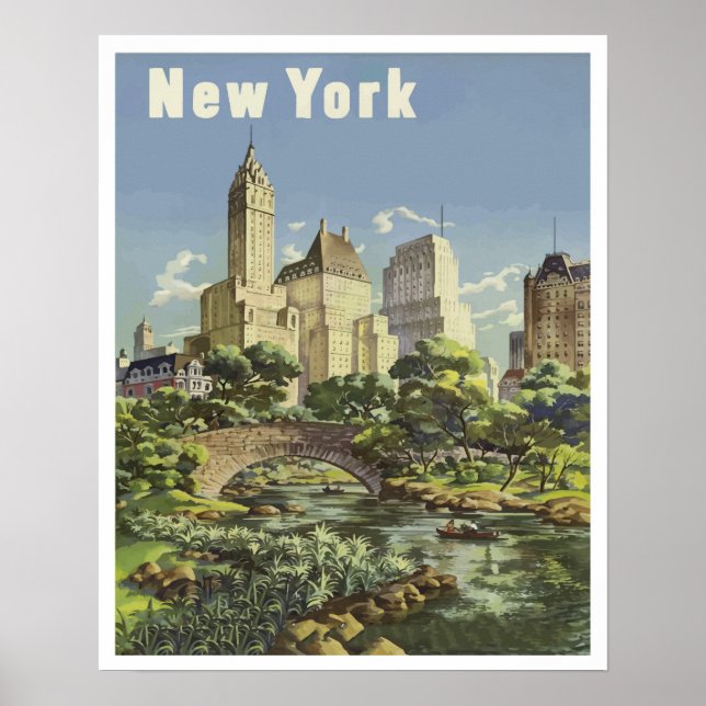 Sommar i Central Park New York Poster (Framsidan)