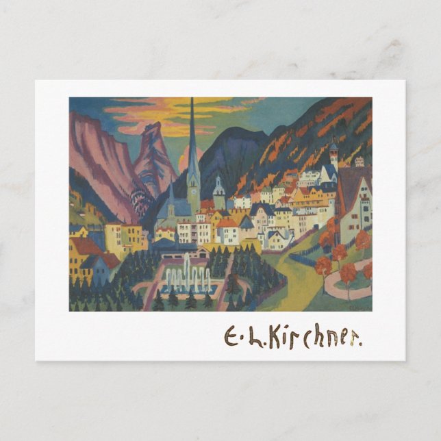 Sommar i Davos av E.L. Kirchener (1925) vykort (Framsida)