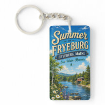 Sommar i Fryeburg Maine rektangel akryl