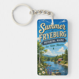 Sommar i Fryeburg Maine rektangel akryl