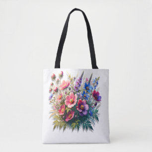 Sommar i Fullt Bloom-Blommigten Tygkasse