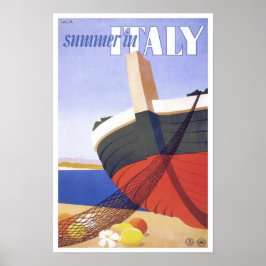 Sommar i Italien Vintage resor Poster