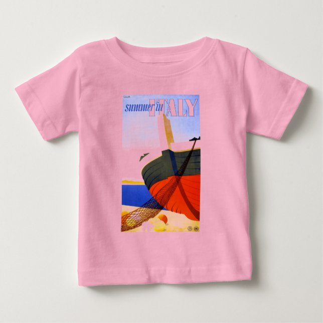 Sommar i Italien Vintage resor Tee (Framsida)