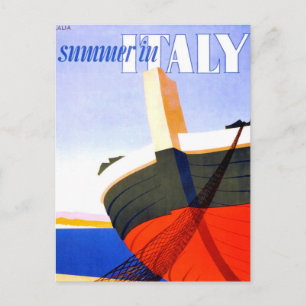 Sommar i Italien Vintage resor Vykort