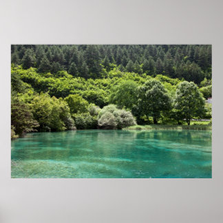 Sommar i Jiuzhaigou Valley Poster