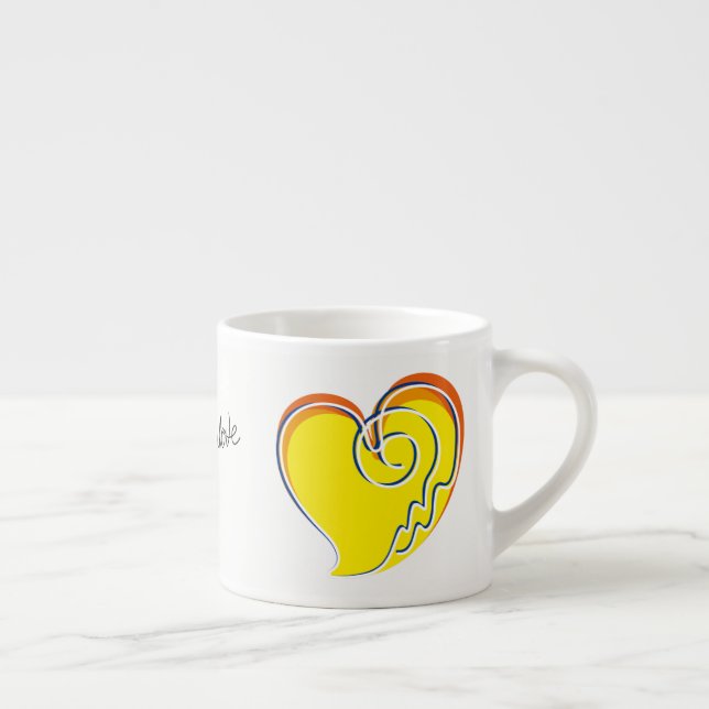 Sommar i Kärlek - Sol & Beach Heart Espressomugg (Höger)