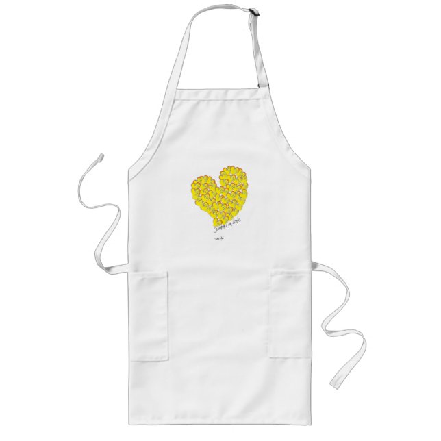 Sommar i Kärlek - Sol & Beach Hearts Långt Förkläde (Framsidan)