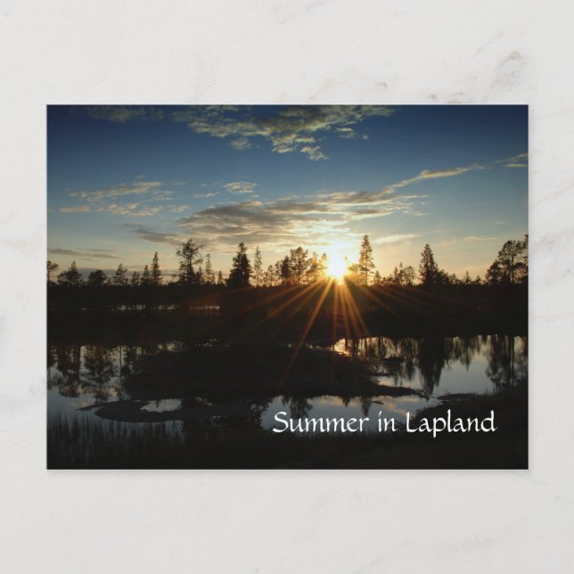 Sommar i Lappland - vykort (Framsida)