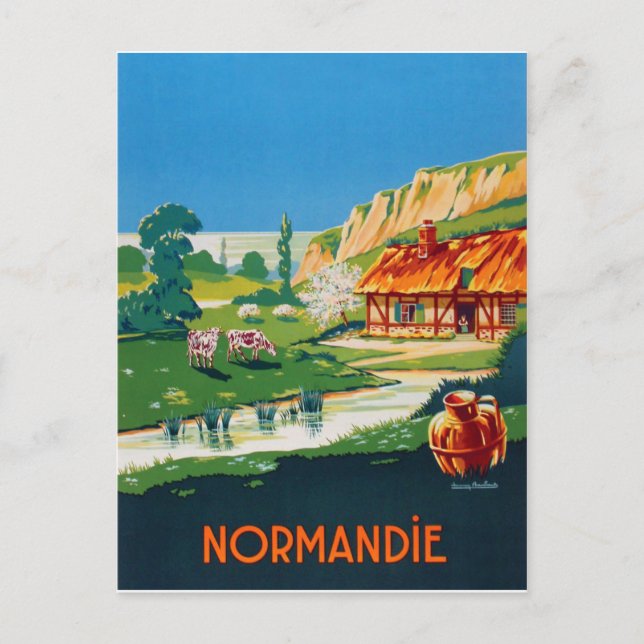 Sommar i Normandie, Frankrike Vykort (Framsida)