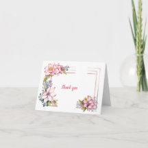 Sommar i Rosa: Bröllop tackkort