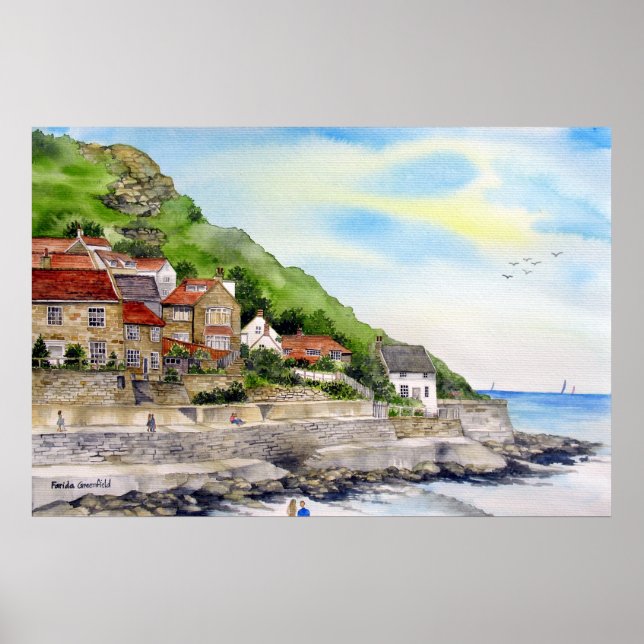 Sommar i Runswick Bay av Farida Greenfield Poster (Framsidan)