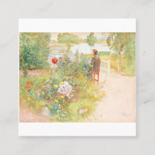 Sommar i söndags född av Carl Larsson Fyrkantigt Visitkort