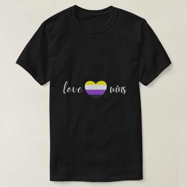 Sommar, icke-binärt Pride NB Ingen Gender går enda T Shirt (Design framsida)