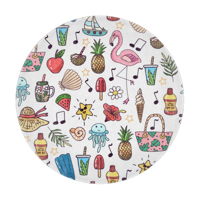 Sommar Inslag Vintage Sömlös Mönster (Framsidan)