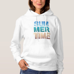 Sommar ironisk strand hav hoodie tröja