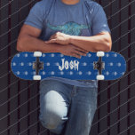 Sommar-jellyfish Blue Mönster Namn Skateboard<br><div class="desc">Skateboard med maneter</div>