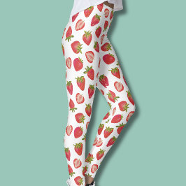 Sommar Jordgubb Mönster Leggings