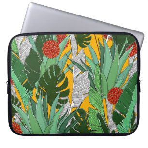 Sommar Jungle: Bright Handflatan Mönster. Laptop Fodral