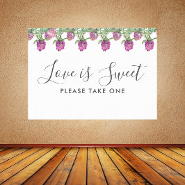 Sommar Jungle Watercolor Blommigt Bröllop Poster