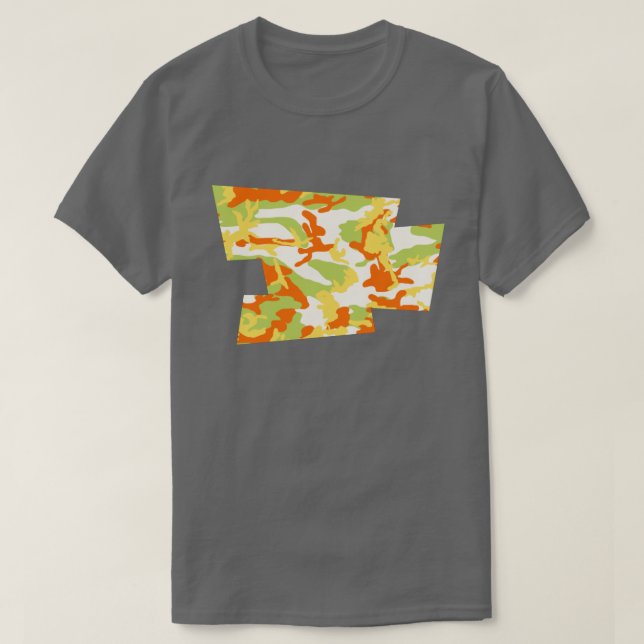 Sommar Kamouflage Mönster Blåst Pixel T Shirt (Design framsida)