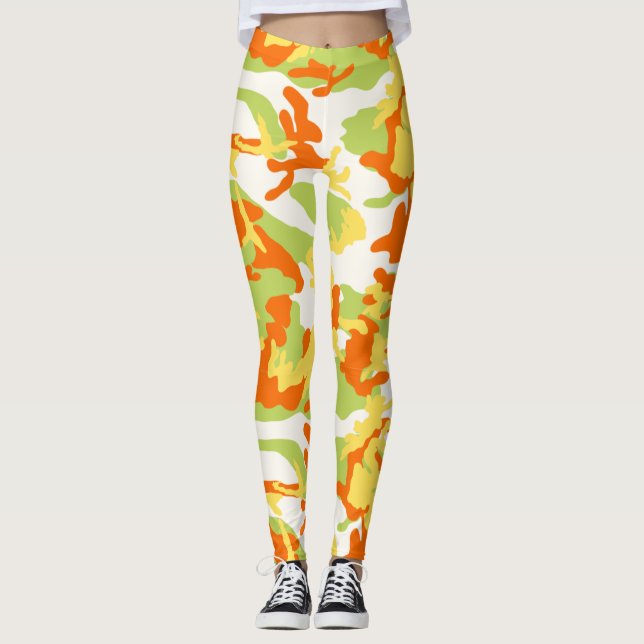 Sommar Kamouflage Mönster Leggings (Framsida)