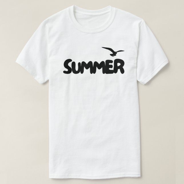 Sommar Känsla Enkel T Shirt (Design framsida)