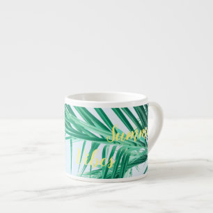 Sommar Känsla Palmblad Espresso Kaffe Mugg Espressomugg