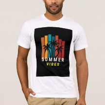 Sommar Känsla Palmtre Grafisk T-Shirt